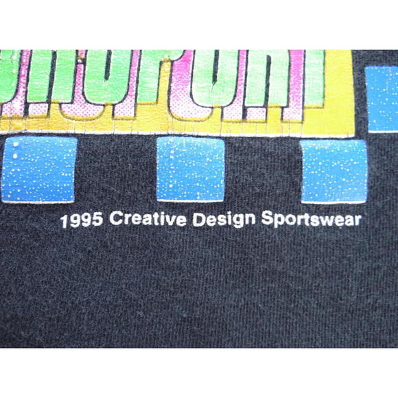 RARE VINTAGE 1995 DOUBLE-SIDED NASCAR Hottest Motorsport PINK Graphic T-Shirt - Picture 3 of 9